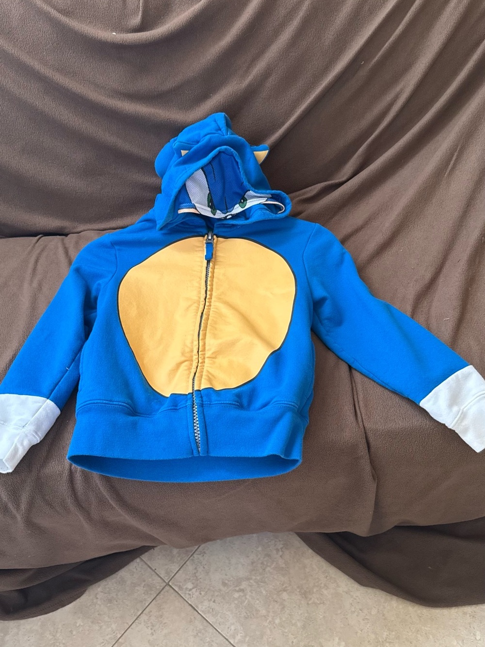 Sonic the Hedgehog Blue & Yellow Kids Superhero Hoodie